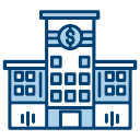 Bank building icon