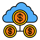 dinero en la nube icon