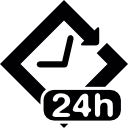 símbolo de 24 horas icon
