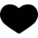 groot zwart hart icoon