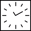 reloj cuadrado icon