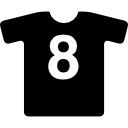 camiseta número 8 