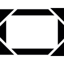 frame met driehoekige hoeken icoon
