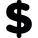 signo de dólar icon