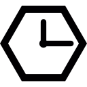 reloj hexagonal icon