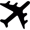 aeroplano nero icona