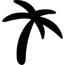 黑色棕榈树形状的图标