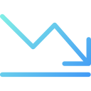 gráfico decreciente icon