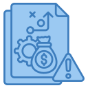 riesgo financiero icon