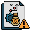 riesgo financiero icon