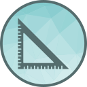 regla triangular icon