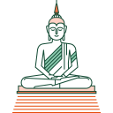 Estatua de buddha icon