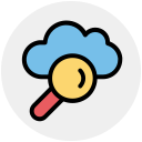 lupa de nube icon