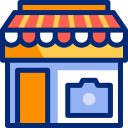 tienda de fotografía animated icon