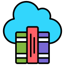 biblioteca en la nube icon