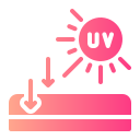 radiación uv icon