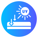 radiación uv icon