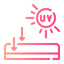 radiación uv icon