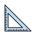 regla triangular icon