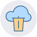 papelera de reciclaje en la nube icon