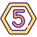 número 5 icon