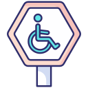 señal de estacionamiento para discapacitados icon