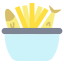 pescado y papas fritas icon