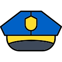 sombrero de policia icon