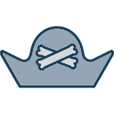 sombrero pirata icon