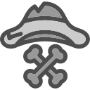 sombrero pirata icon