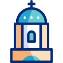 iglesia con cúpula azul icon