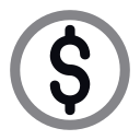 signo de dólar icon