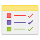 lista de verificación en línea icon