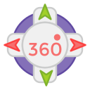 globo de 360 grados icon