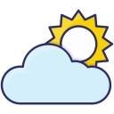 nubes y sol icon