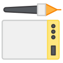 diseño gráfico en tableta. icon