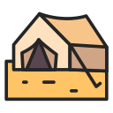 carpa para camping icon