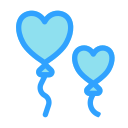 corazones de globos icon