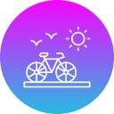 montar en bicicleta icon