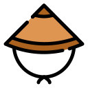 sombrero de bambú icon