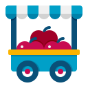 Fruit cart icon