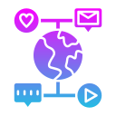 medios de comunicación social icon