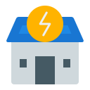 Solar house icon