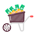 recolectar dinero icon