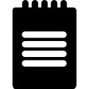 bloc de notas con cuatro líneas 