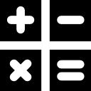 símbolos matemáticos en cajas 