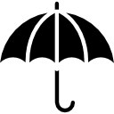 aprire il contorno dell'ombrello icona