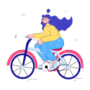 montar en bicicleta icon