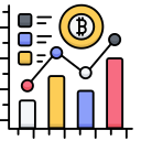 gráfico de bitcoins icon