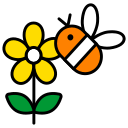 abeja y flor icon